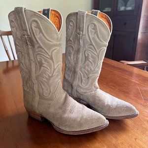 Frye Bruce Suede Tan Women's Cowboy Boots Size 8.5